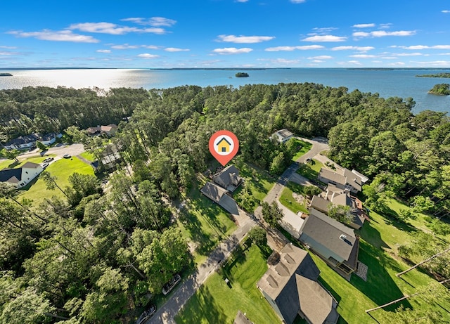 185 Ashley Dr, Brookeland, TX 75931 - view of property location featuring a large body of water and nearby suburban area