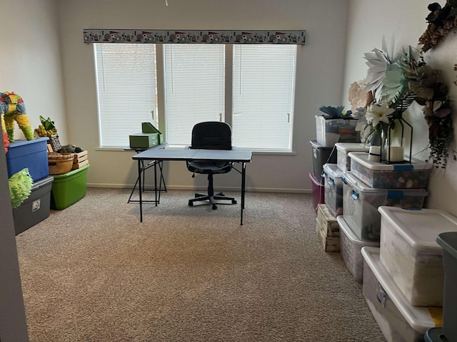 view of carpeted office