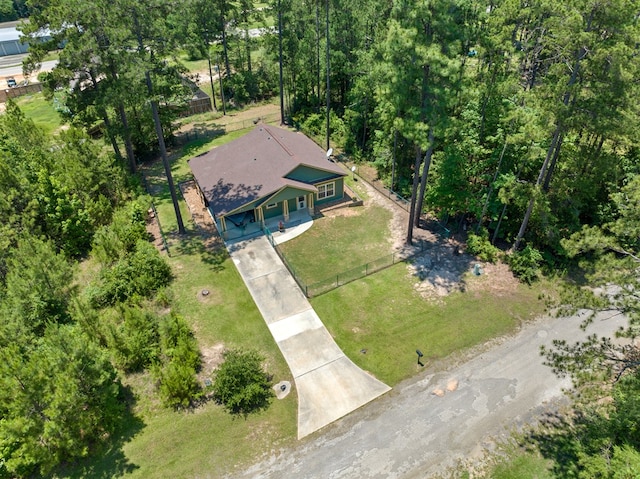 182 Post Oak Ln, Brookeland, TX 75931 - view from above of property