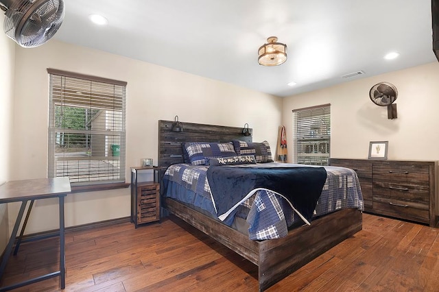 388 County Road 5597, Etoile, TX 75944 - bedroom with hardwood / wood-style floors and recessed lighting