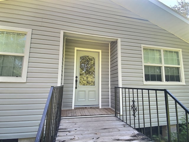 view of doorway to property