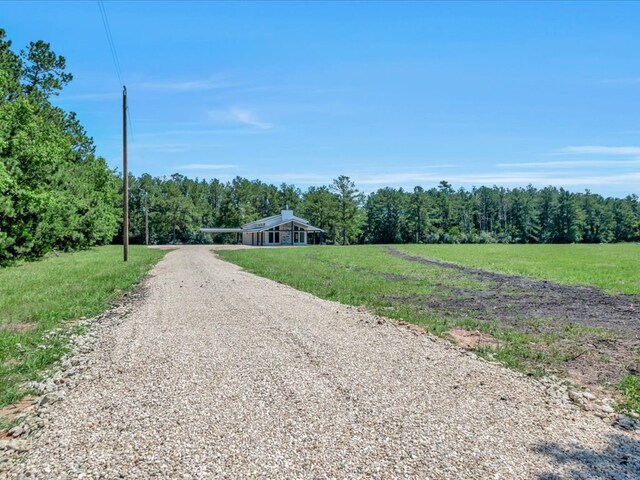10165 US Highway 287, Corrigan, TX 75939 - view of dirt / gravel driveway featuring a wooded view