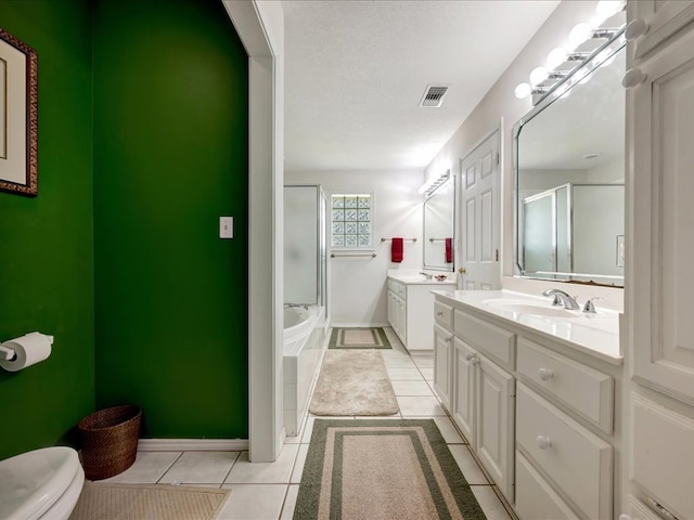 325 Evans Gann Rd, Lufkin, TX 75904 - bathroom with a stall shower, vanity, and tile patterned flooring