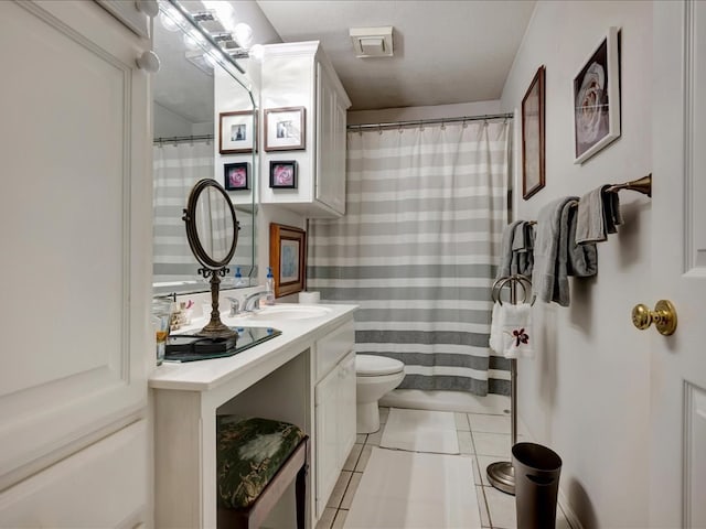 325 Evans Gann Rd, Lufkin, TX 75904 - bathroom featuring vanity, tile patterned floors, and a shower with shower curtain