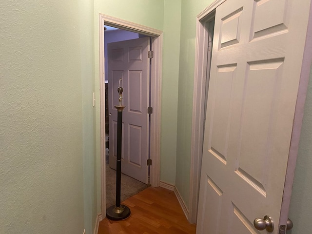 hallway featuring light wood-type flooring