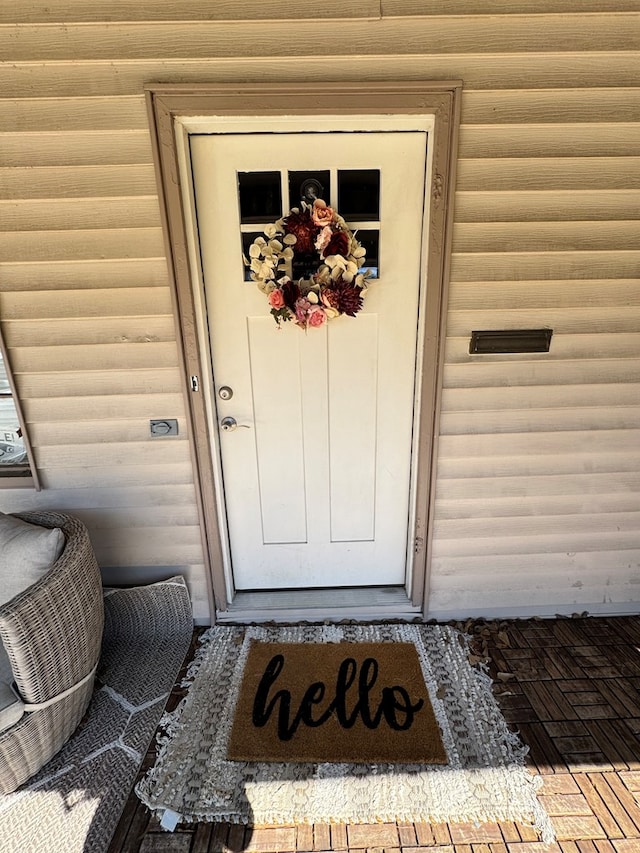 view of doorway to property