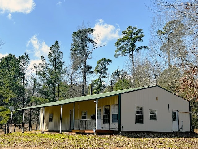 exterior space featuring covered porch