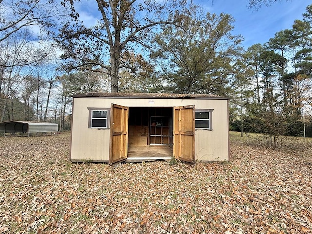 view of outdoor structure