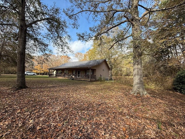 exterior space with covered porch