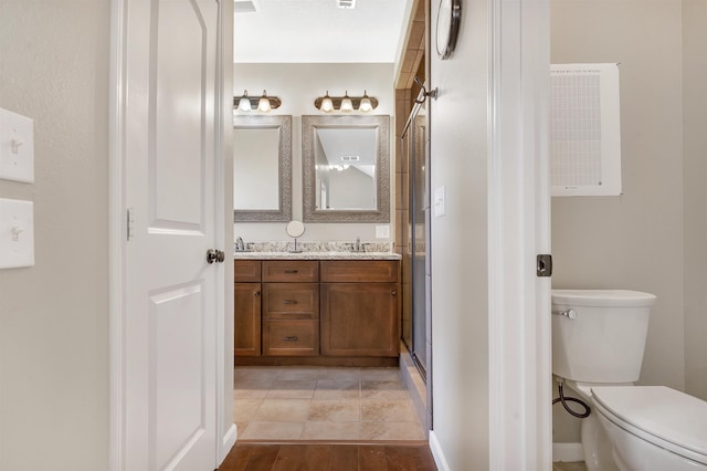 346 Northview Dr, Brookeland, TX 75931 - full bath with double vanity and a shower with door