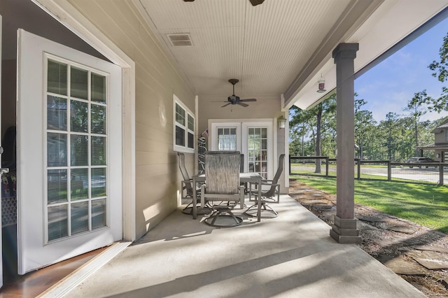 346 Northview Dr, Brookeland, TX 75931 - view of patio featuring a ceiling fan