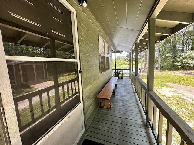 view of wooden terrace