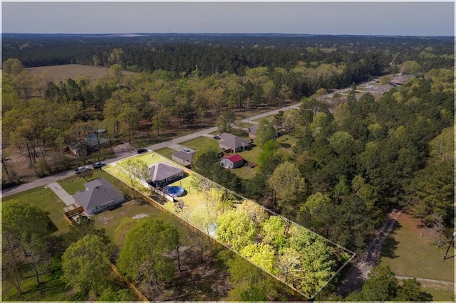 220 Casey Rd, Lufkin, TX 75901 - view of property location featuring a heavily wooded area and property parcel outlined