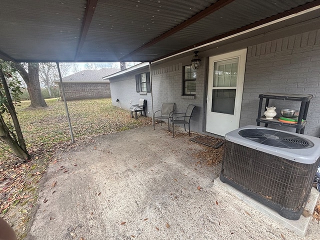 view of patio / terrace featuring central air condition unit