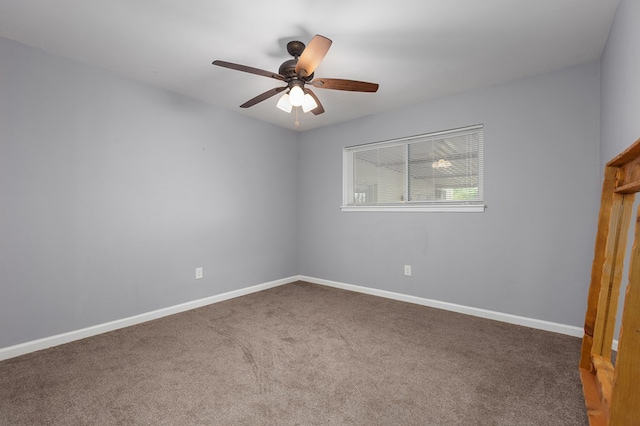 1402 Robinwood, Lufkin, TX 75904 - unfurnished bedroom featuring carpet floors, baseboards, and a ceiling fan