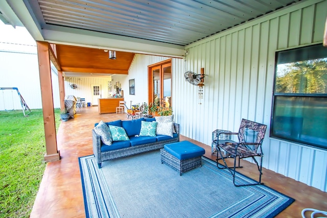 view of patio with outdoor lounge area