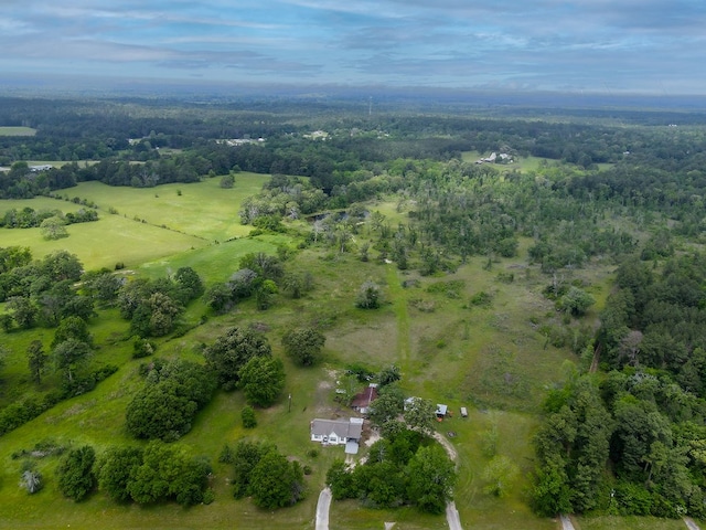 aerial view with a rural view