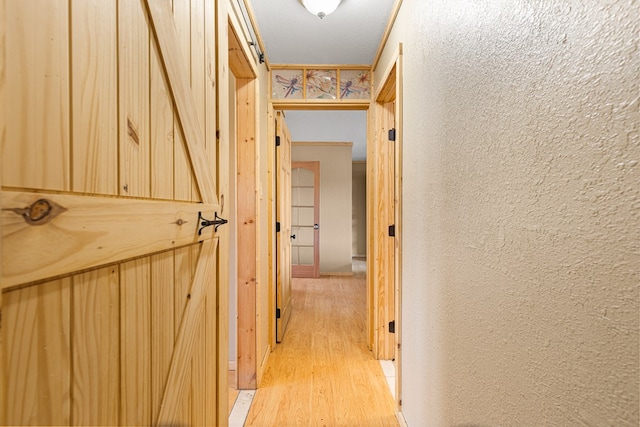 hall featuring light wood-type flooring