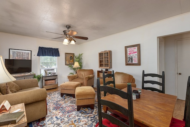 998 Winston 8 Ranch Rd, Lufkin, TX 75904 - living area featuring ceiling fan