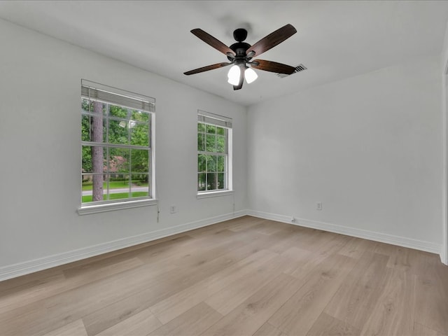 107 Bending Oak Dr, Lufkin, TX 75904 - spare room featuring light wood-style flooring and ceiling fan