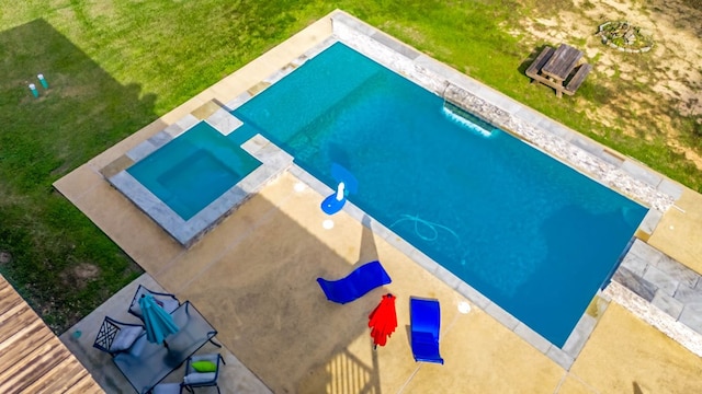 birds eye view of property
