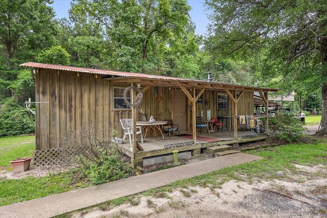 exterior space with a wooden deck