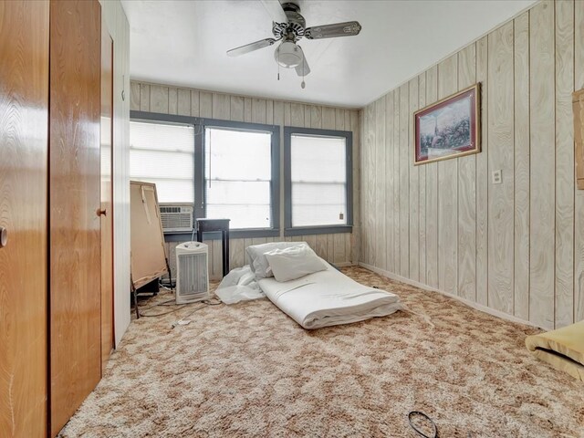 309 County Barn Rd, Lufkin, TX 75904 - bedroom featuring multiple windows, carpet floors, cooling unit, and a ceiling fan