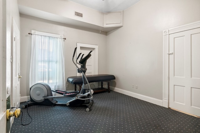 exercise area with plenty of natural light