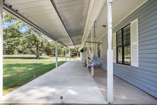 view of patio / terrace with a porch