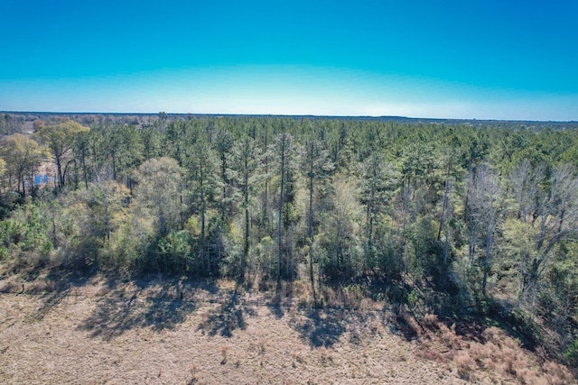 bird's eye view featuring a forest view
