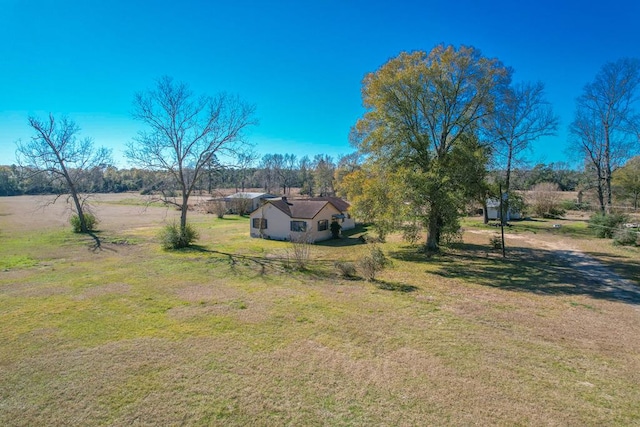 view of yard featuring dirt driveway