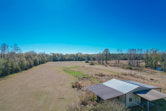 aerial view featuring a rural view