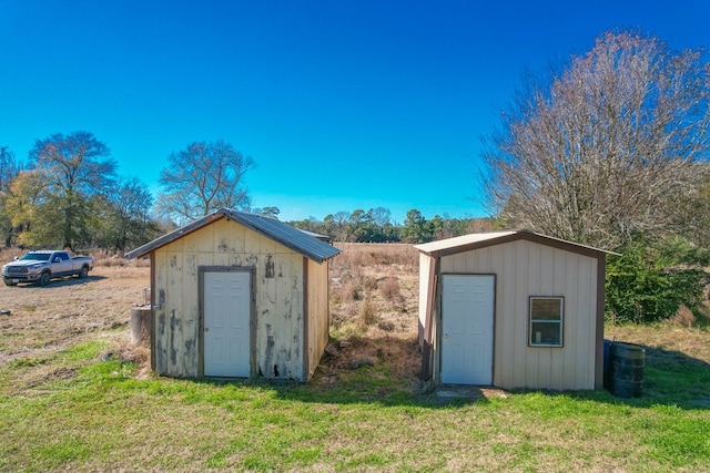 view of shed