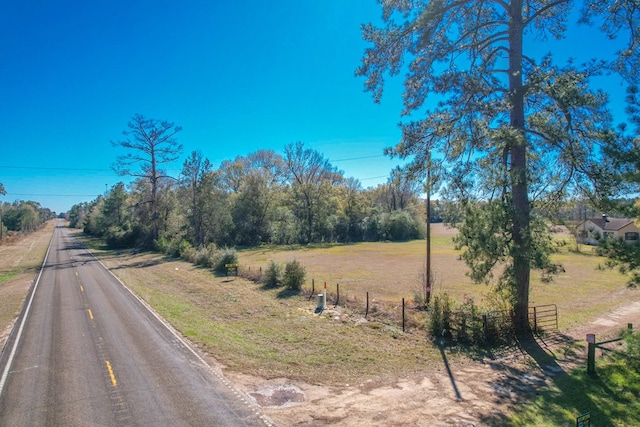 view of street featuring a rural view
