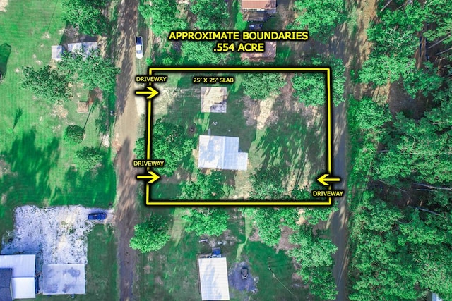 496 County Road 486, Broaddus, TX 75929 - aerial overview of property's location with property boundaries highlighted