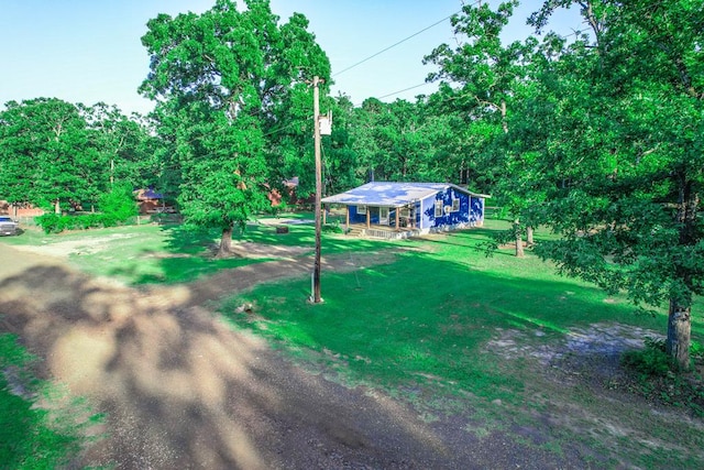 496 County Road 486, Broaddus, TX 75929 - view of front of home featuring a front lawn and a porch