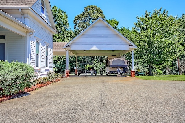 view of parking / parking lot