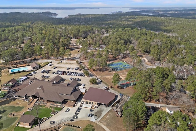 aerial view with a view of trees
