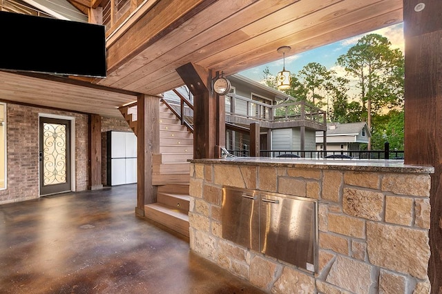 671 Lakeshore Dr, Brookeland, TX 75931 - view of patio / terrace featuring stairs