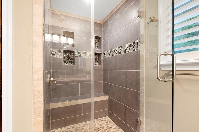 671 Lakeshore Dr, Brookeland, TX 75931 - bathroom with a shower stall