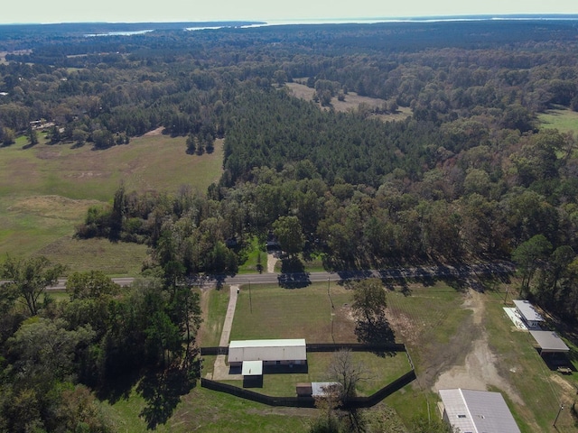 bird's eye view with a rural view