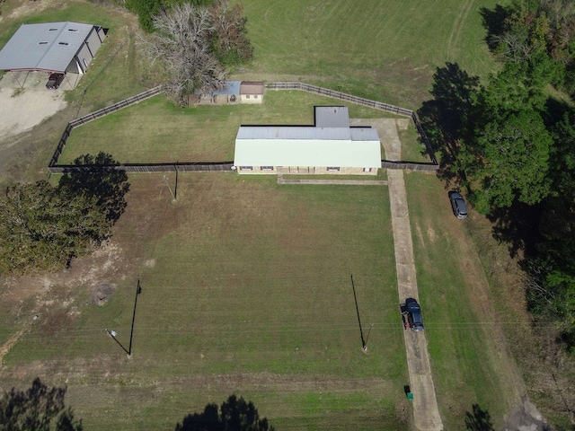 drone / aerial view featuring a rural view