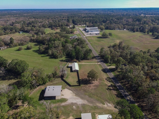 bird's eye view featuring a rural view