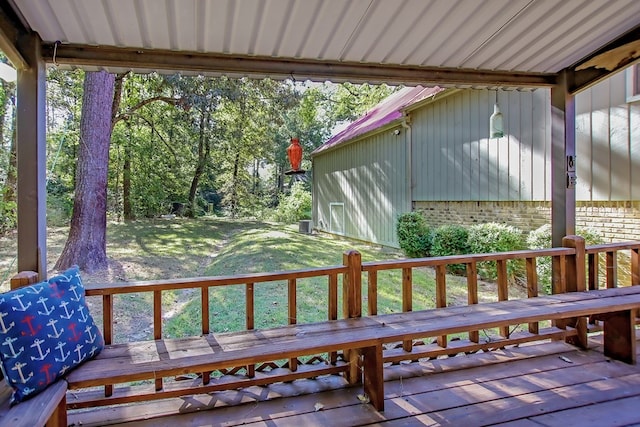 310 Karen Dr, Lufkin, TX 75904 - deck featuring a lawn