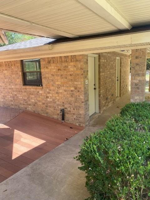 view of patio with a deck