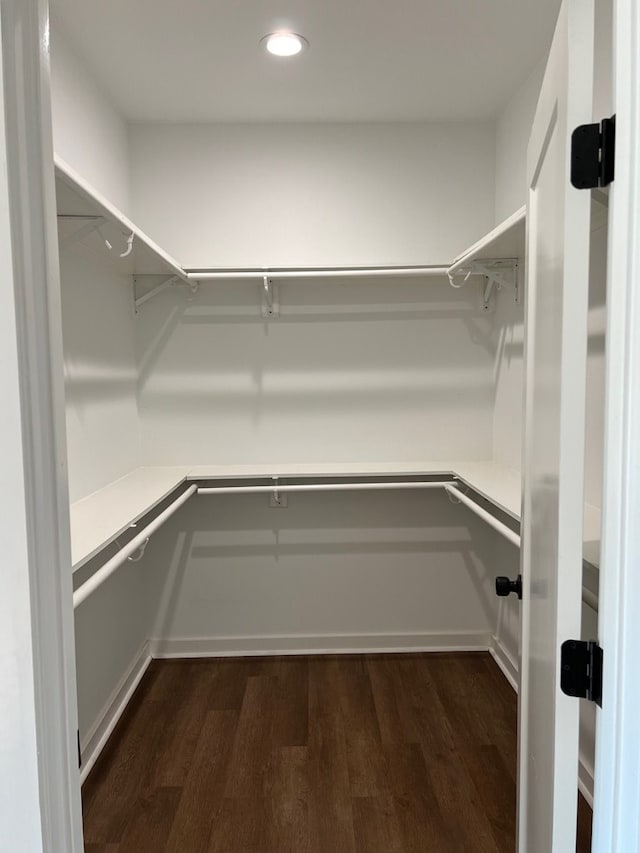105 Cooper Rd, Zavalla, TX 75980 - walk in closet featuring dark wood-type flooring