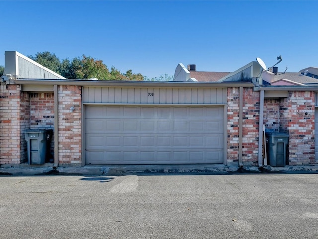 exterior space featuring a garage