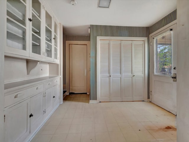 kitchen with white cabinetry