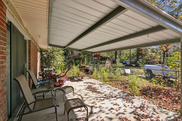 view of patio with fence