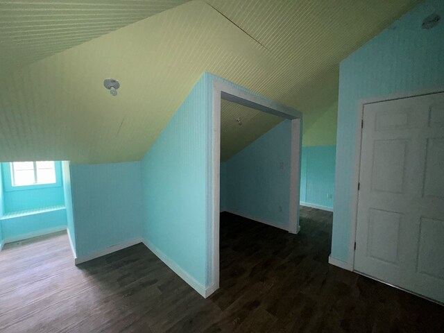 805 Worth St, Hemphill, TX 75948 - additional living space with baseboards, wood finished floors, and lofted ceiling